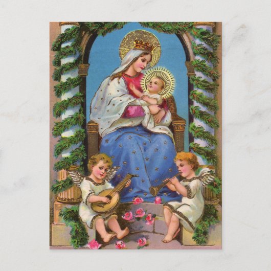 Nativiteit bij Madonna en kind Briefkaart (Voorkant)