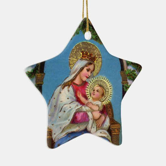 Nativiteit bij Madonna en kind Keramisch Ornament (Rechts)
