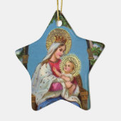 Nativiteit bij Madonna en kind Keramisch Ornament (Links)