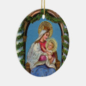 Nativiteit bij Madonna en kind Keramisch Ornament (Rechts)