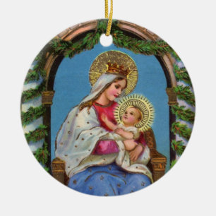 Nativiteit bij Madonna en kind Keramisch Ornament