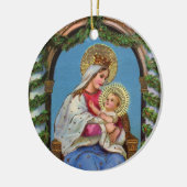 Nativiteit bij Madonna en kind Keramisch Ornament (Links)
