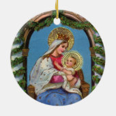 Nativiteit bij Madonna en kind Keramisch Ornament (Achterkant)