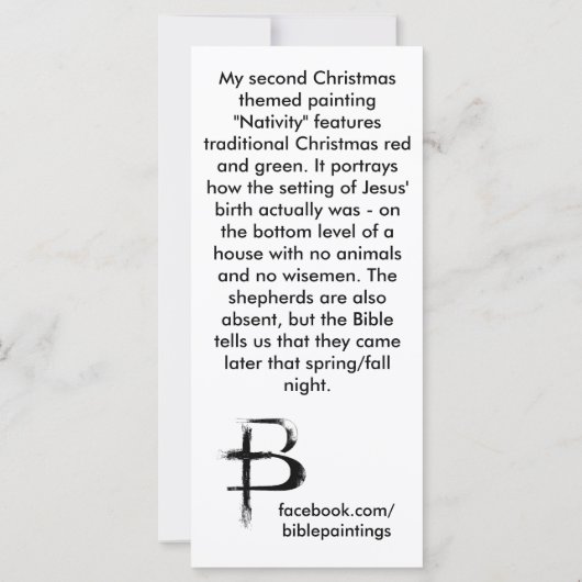 "Nativiteit" Bladwijzer (Achterkant)