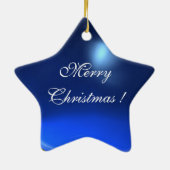 NATIVITEIT, BLAUWE STAR EN GOLD Gem stone Keramisch Ornament (Achterkant)