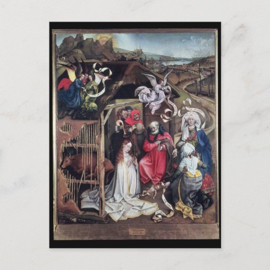 Nativiteit, c.1425 briefkaart (Voorkant)