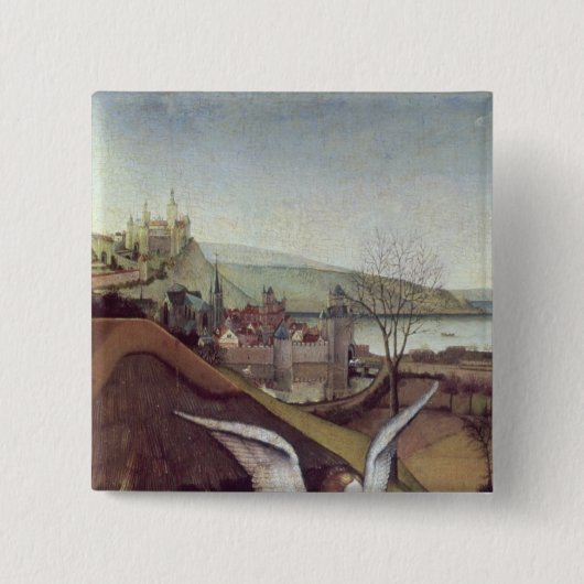 Nativiteit, c.1425 vierkante button 5,1 cm (Voorkant)
