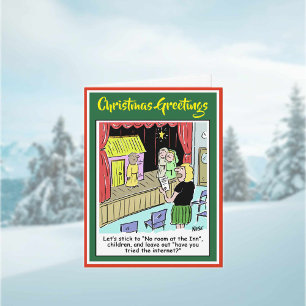 Nativiteit Cartoon voor een kerstkaart op school Feestdagen Kaart