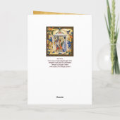 NATIVITEIT CHRISTMAS PARCHMENT Blue Gem Feestdagen Kaart (Achterkant)