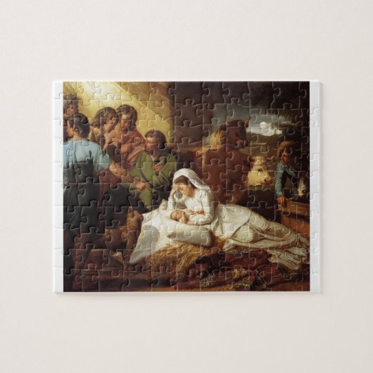Nativiteit Christus Baby Jezus Christelijke Schrif Legpuzzel (Horizontaal)