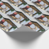 Nativiteit - Creche-kerstkledij Cadeaupapier (Hoek)