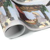 Nativiteit - Creche-kerstkledij Cadeaupapier (Rol Hoek)