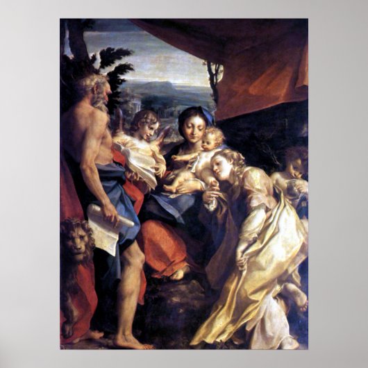 Nativiteit - Dag - Correggio - Renaissance Poster (Voorkant)