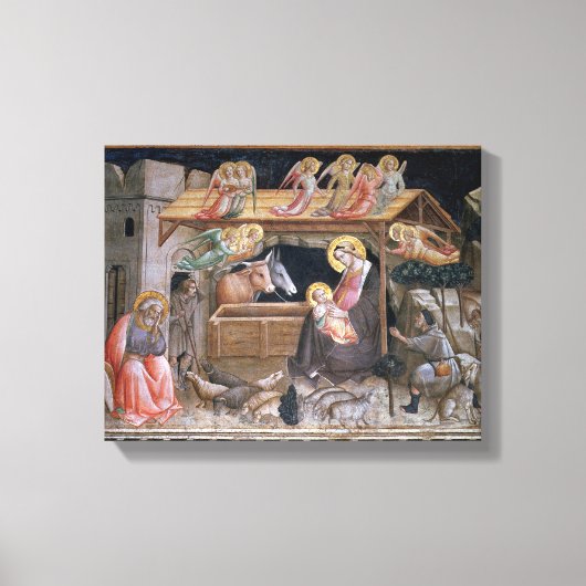 Nativiteit, detail van de levensduur van de maagd  canvas afdruk (Voorkant)