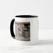 Nativiteit, detail van de levensduur van de maagd mok (Voorkant links)