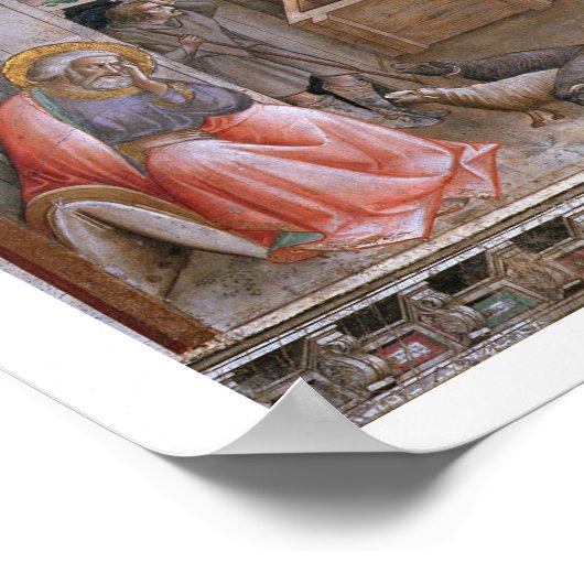 Nativiteit, detail van de levensduur van de maagd  poster (Hoek)