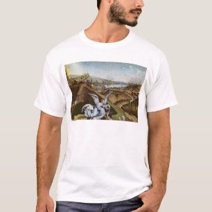 Nativiteit, details van het landschap t-shirt