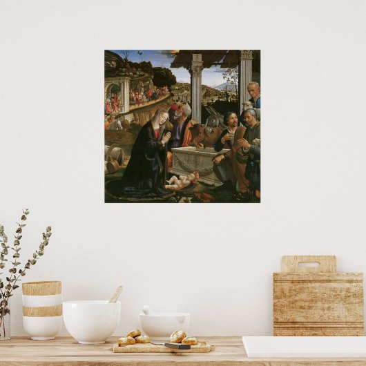 Nativiteit - Domenico Ghirlandaio Canvas Afdrukken Poster (Keuken)