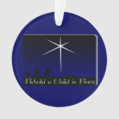 Nativiteit een kind wordt geboren ornament (voorkant)
