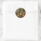 Nativiteit en Child Angels c1515 Ronde Sticker (Tas)