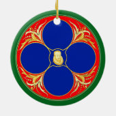 Nativiteit en fantasie van Don Quixote - door Cerv Keramisch Ornament (Achterkant)