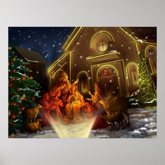 Nativiteit en kerk - De geboorte van Christus Poster (Voorkant)