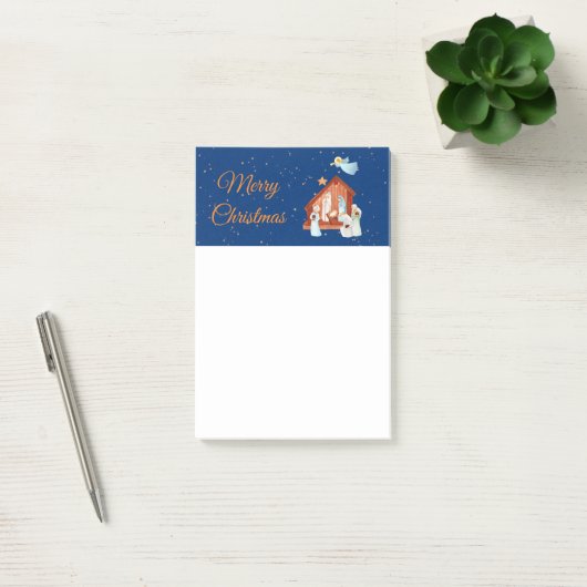 Nativiteit en sterren post-it® notes (Kantoor)