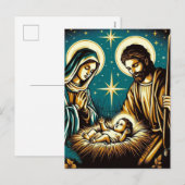 Nativiteit Feestdagenkaart (Voorkant / Achterkant)