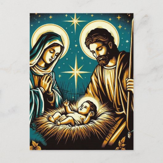Nativiteit Feestdagenkaart (Voorkant)
