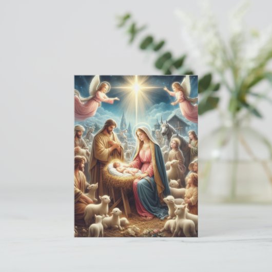 Nativiteit Feestdagenkaart (Staand voorkant)