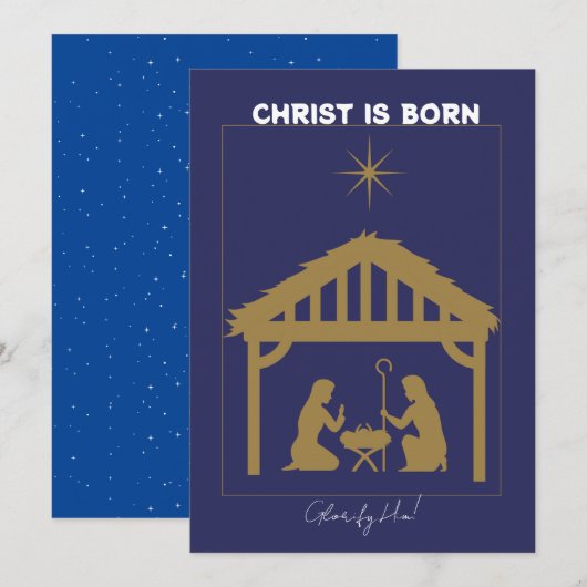 Nativiteit Feestdagenkaart (Voorkant / Achterkant)