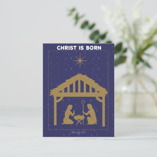 Nativiteit Feestdagenkaart (Staand voorkant)