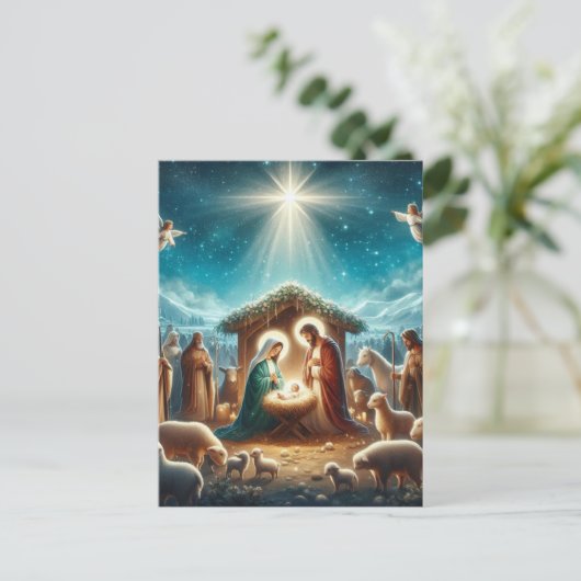 Nativiteit Feestdagenkaart (Staand voorkant)