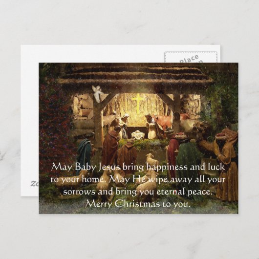 Nativiteit Feestdagenkaart (Voorkant / Achterkant)