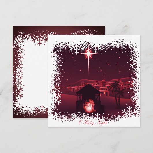 Nativiteit Feestdagenkaart (Voorkant / Achterkant)