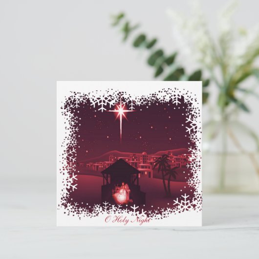 Nativiteit Feestdagenkaart (Staand voorkant)