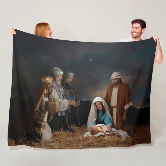 NATIVITEIT FLEECE DEKEN (In situ)