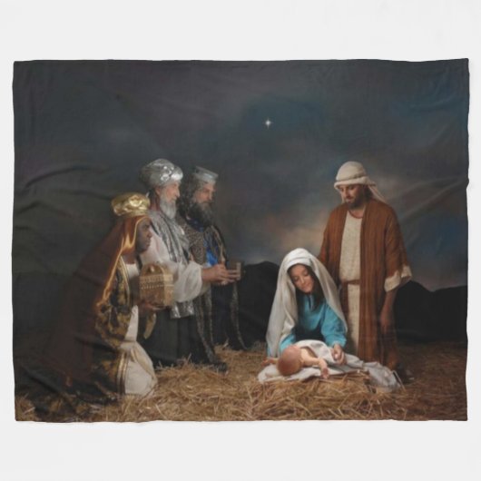 NATIVITEIT FLEECE DEKEN (Voorkant (Horizontaal))