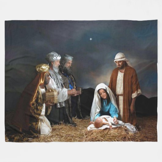 NATIVITEIT FLEECE DEKEN (Voorkant (Horizontaal))