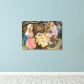 Nativiteit  foto van Manger op omwikkeld canvas Afdruk (Insitu (Houten vloer))