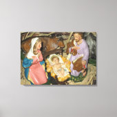 Nativiteit  foto van Manger op omwikkeld canvas Afdruk (Voorkant)