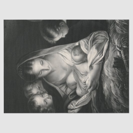 Nativiteit geboorte van Jezus Christus Angels Maag Tissuepapier (Voorkant)