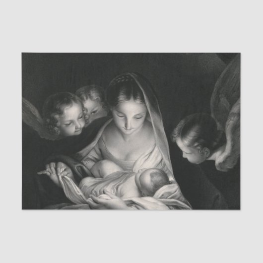 Nativiteit geboorte van Jezus Christus Angels Maag Tissuepapier (Voorkant)