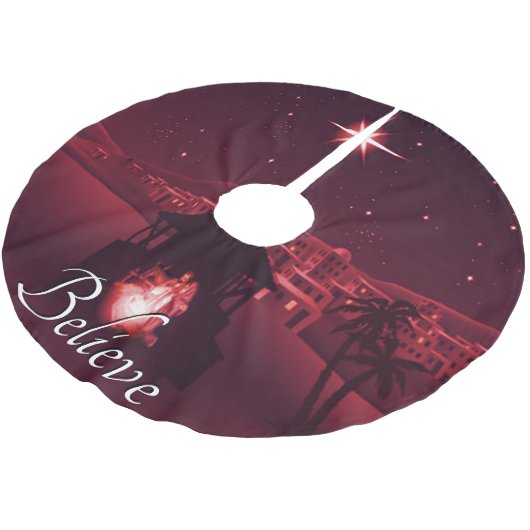 Nativiteit gelooft kerstboom rok (Gekanteld)