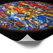 Nativiteit gestileerde Glas in lood stijl Poster (Hoek)