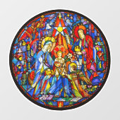Nativiteit gestileerde Glas in lood stijl Raamsticker (Vel)