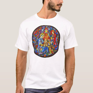 Nativiteit gestileerde Glas in lood stijl T-shirt