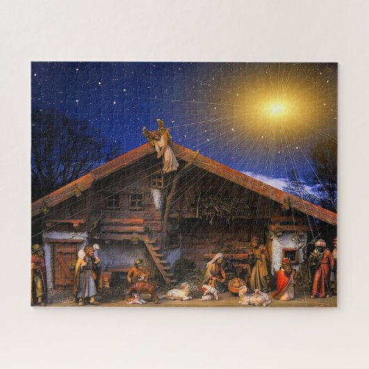 Nativiteit Ggloeiende Star Photo Puzzle Legpuzzel (Horizontaal)