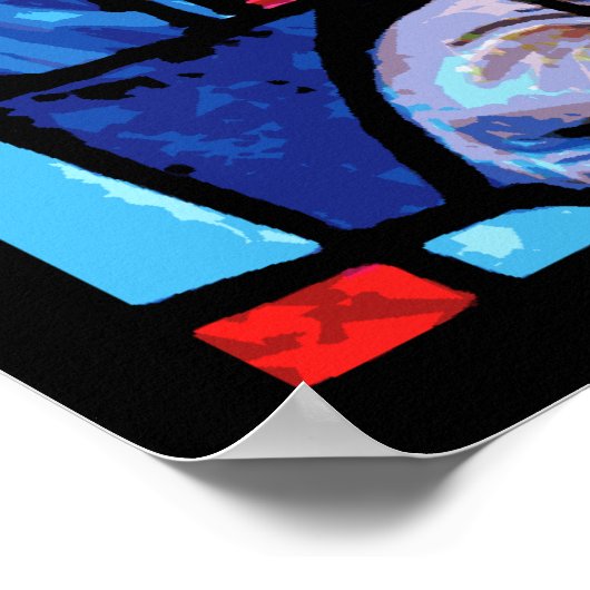 Nativiteit Glas in lood Kerstmis Poster (Hoek)