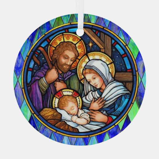 Nativiteit Glas Ornament (Achterkant)